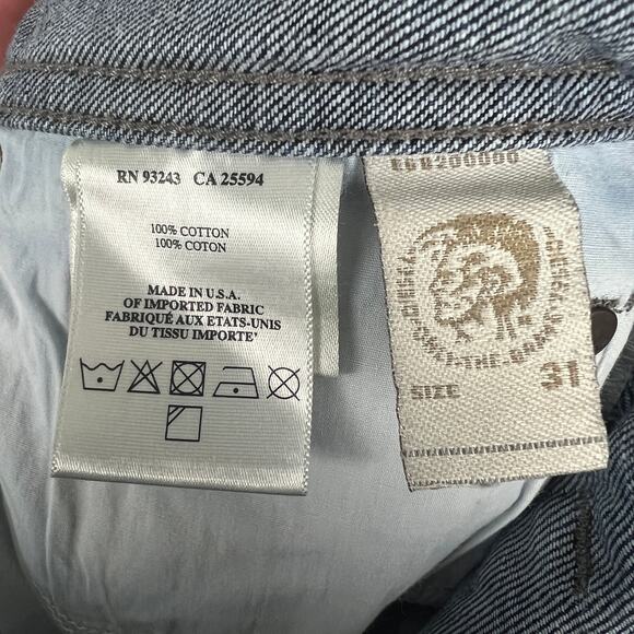 Diesel Industry Men’s 31 x 28 Waykee Regular Straight Button Fly Jeans USA Made - Picture 6 of 12